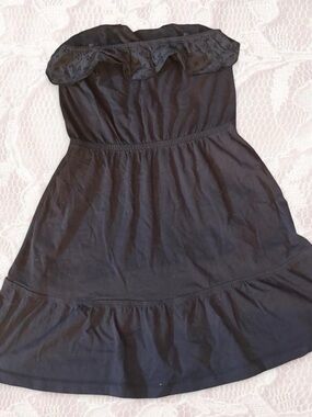 Aeropostale Strapless navy Ruffle Sundress